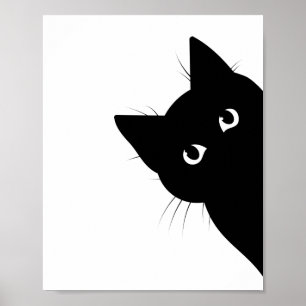 Black Ansikte Cat Poster
