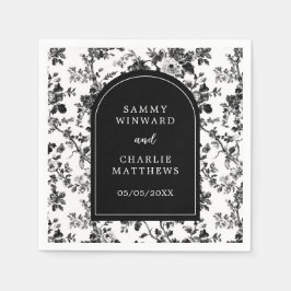 Black Antique Chinoiserie Bröllop Pappersservett