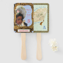 Black Antique Doll Birthday Fläkt Favor