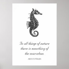 Black Antique Seahorse med inspirationsoffert. Poster