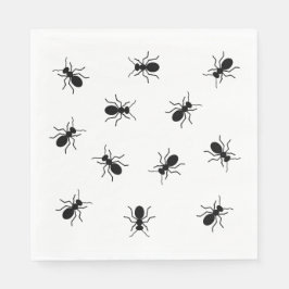 Black Ants Backyard Cookout BBQ Funny Picnic Pappersservett