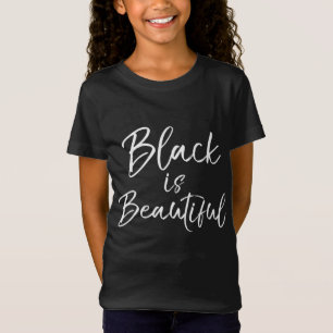 Black är vacker för Småbarn Cute Kid Black Hans T Shirt