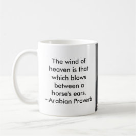 Black Arabian Horse Porträtt Kaffemugg