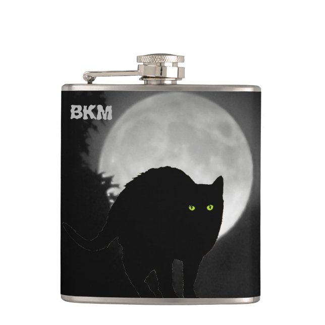 Black Arching Cat i Moonrise Fickplunta (Framsidan)