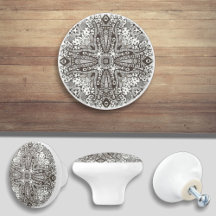 Bläck Art Ceramic Door Drag Knob