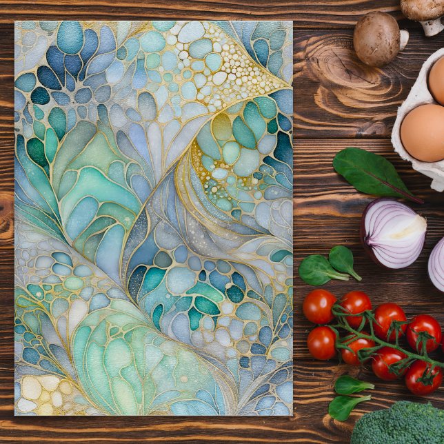 Bläck Art Chopping Board i färgad Abstrakt (Skapare uppladdad)