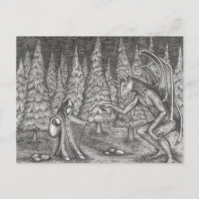 Black as Night Vykort (Framsida)