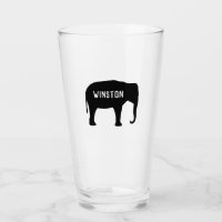Black Asian Elephant Silhouette Personlig
