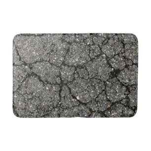 Black Asphalt Street Pave Cement Badrumsmatta