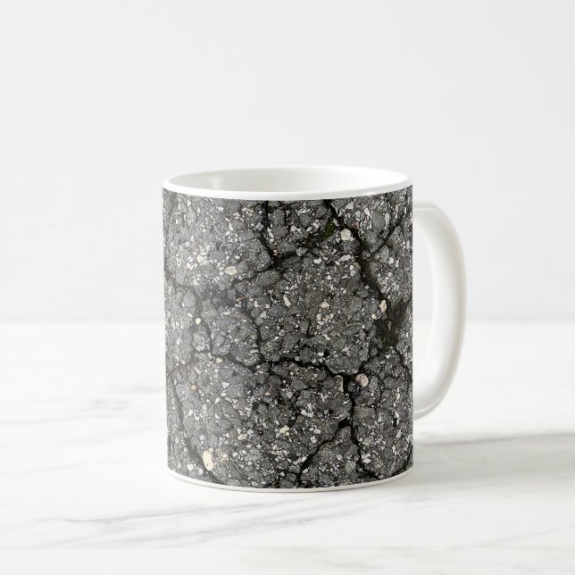 Black Asphalt Street Pave Cement Kaffemugg (Framsida höger)