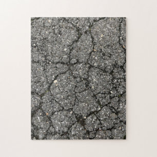 Black Asphalt Street Pave Cement Pussel
