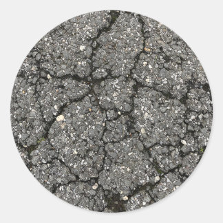 Black Asphalt Street Pave Cement Runt Klistermärke