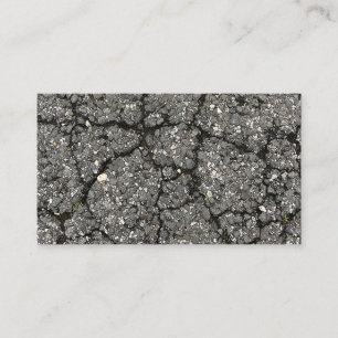 Black Asphalt Street Pave Cement Visitkort