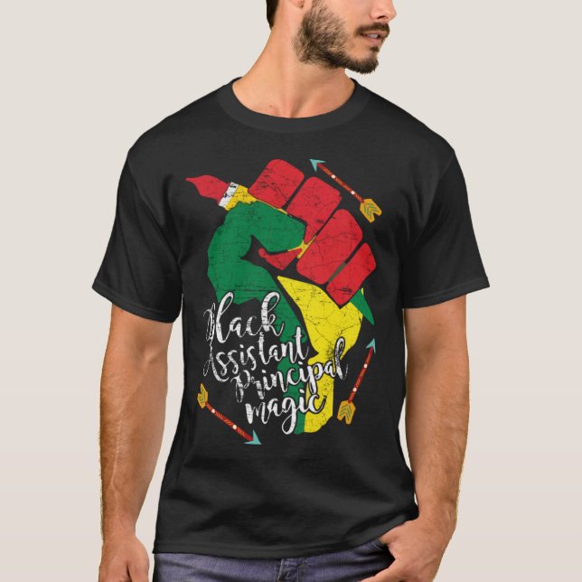 Black Assistant Principal Black History Month Teac T Shirt (Framsida)