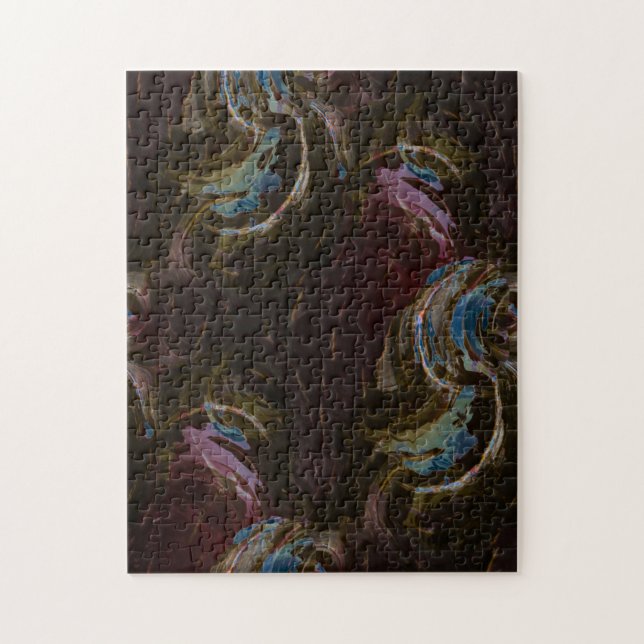 Black Atomic Abstrakt Art Pussel (Vertikal)