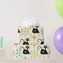 Black Atomic Cat med stjärnsprängningar