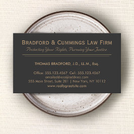 Black Attorney Law Office Visitkort