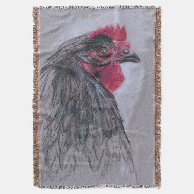 Black Australorp Hen Mysfilt (Framsidan Vertikal)