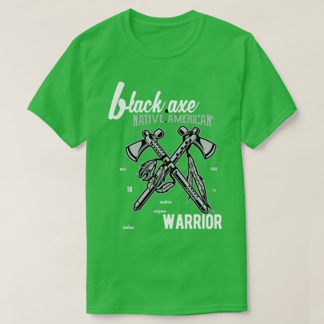 BLACK AX NATIVE AMERICA WARRIOR T SHIRT (Design framsida)