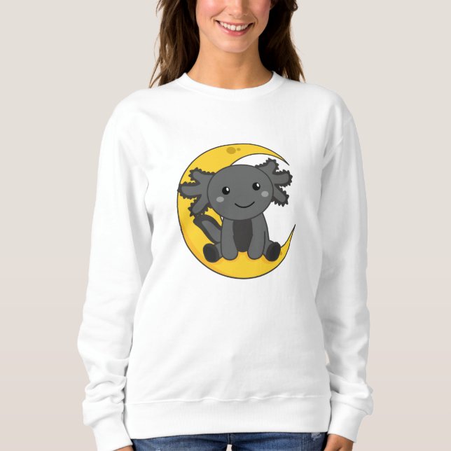 Black Axoltolt på Måne Bra Natt T Shirt (Framsida)