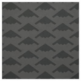 Black B-2 Spirit Stealth Bomber Mönster på Grått Tyg