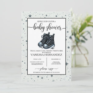 Black Baby High Toppar Baby Shower Inbjudningar