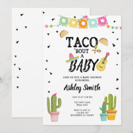 Black Baby Shower för Fiesta Taco Bout Kärlek Cact Inbjudningar