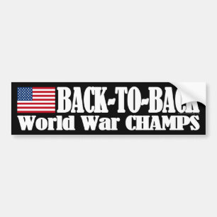 Black Back-To-Back USA Champs Bildekal