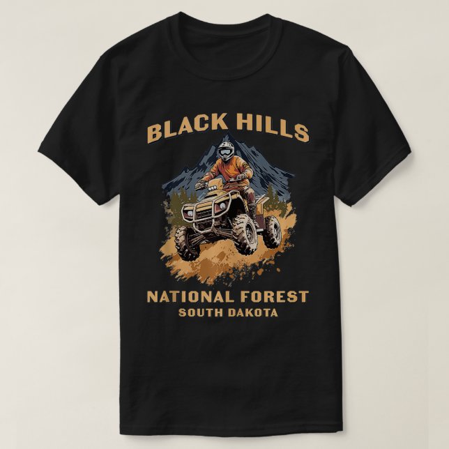 Black Backe National Forest ATV UTV OHV Quad Offro T Shirt (Design framsida)