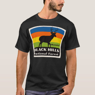 Black Backe National Forest Wyoming Roaming Hjort T Shirt