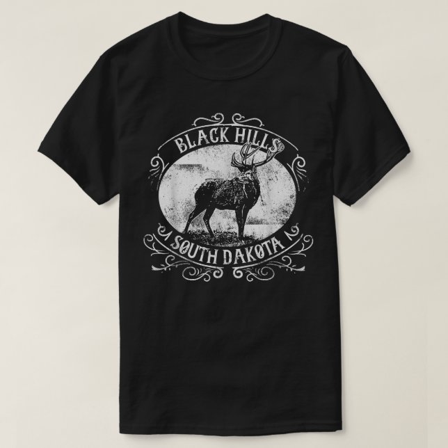 Black Backe South Dakota Hjort T Shirt (Design framsida)