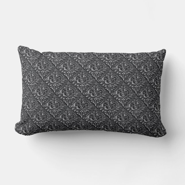 Black Background-23961-Damask Pattern Lumbarkudde (Framsida)