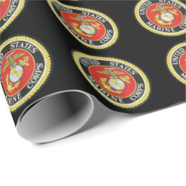 Black Background Officiell Seal - US Marine Corps Presentpapper