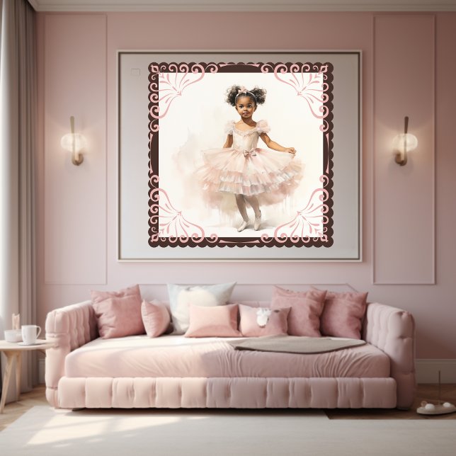 Black Ballerina, Blek Rosa Tutu, Ponytails, Ribbon Poster (Skapare uppladdad)