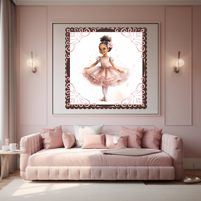 Black Ballerina, Rosa Tutu, Rosa Flower Barrette Poster (Skapare uppladdad)