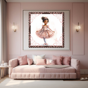 Black Ballerina, Rosa Tutu, Rosa Ivy Barrette Poster