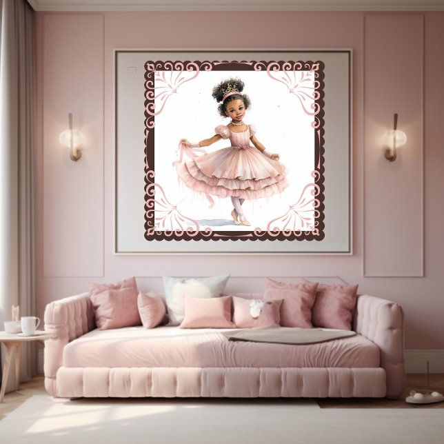 Black Ballerina, Rosa Tutu, Rosa Krona Poster (Skapare uppladdad)