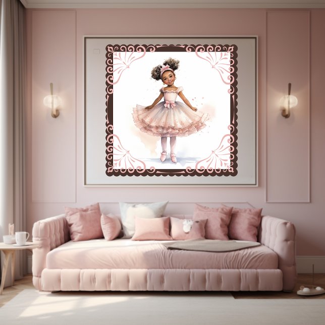 Black Ballerina, Rosa Tutu, Rosa Ribbon Ponytails Poster (Skapare uppladdad)