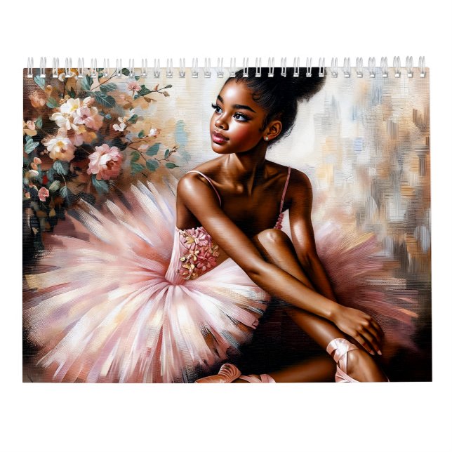 Black Ballerinas Ballet Art Calendar Kalender (Baksida)