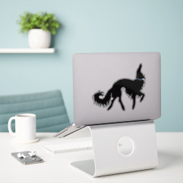Black Ballet Borzoi Transparent vinyl Sticker Klistermärken