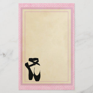 Black Ballet Shoes en Pointe Brevpapper