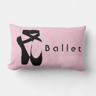 Black Ballet Shoes en Pointe Lumbarkudde