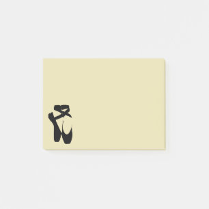 Black Ballet Shoes en Pointe Post-it Block