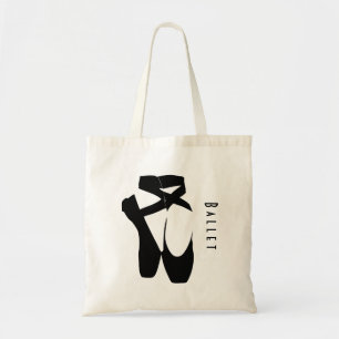Black Ballet Shoes en Pointe Tygkasse