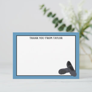 Black Ballet Shoes Personlig Flat Panel Tack Kort