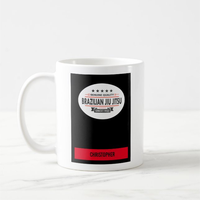 Black Bälte BJJ Äkta Quality sedan 1925 Kaffemugg (Vänster)