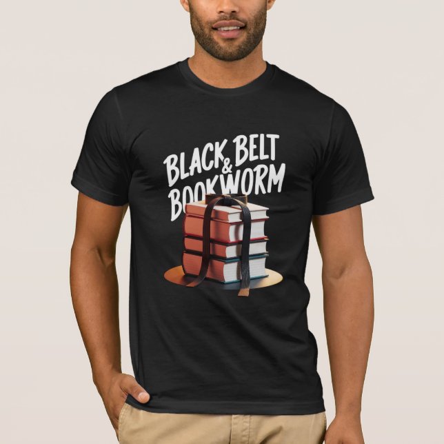 Black Bälte & Bookworm T Shirt (Framsida)