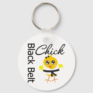 Black Bälte Chick Nyckelring