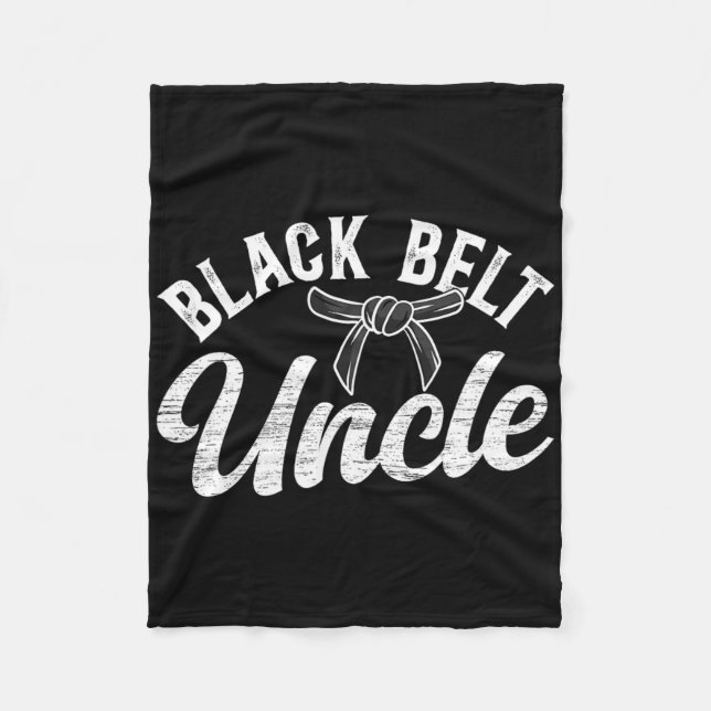 Black Bälte farbror Karate farbror Proud Karate Fleecefilt (Framsidan)