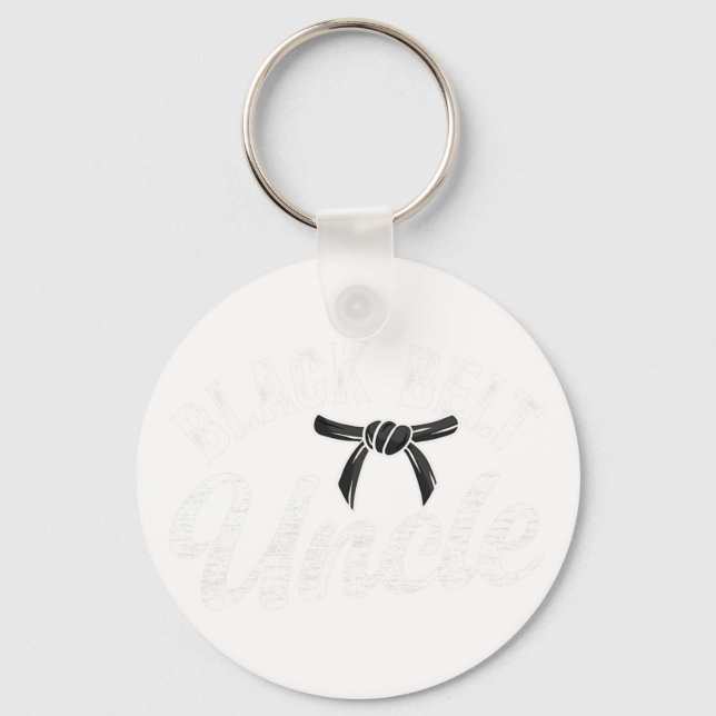 Black Bälte farbror Karate farbror Proud Karate Nyckelring (Framsida)